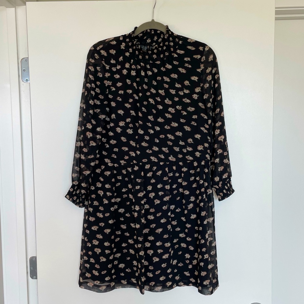 *LIKE NEW* Madewell, mock neck, fall floral mini dress.